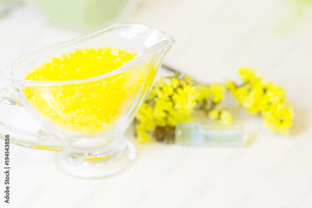 Spa concept with essential oil and lemon Spa concept with essential oil and lemon