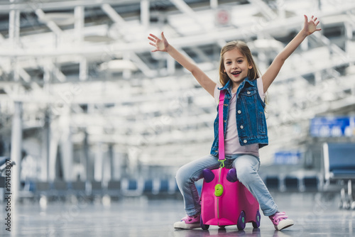Little girl in airport