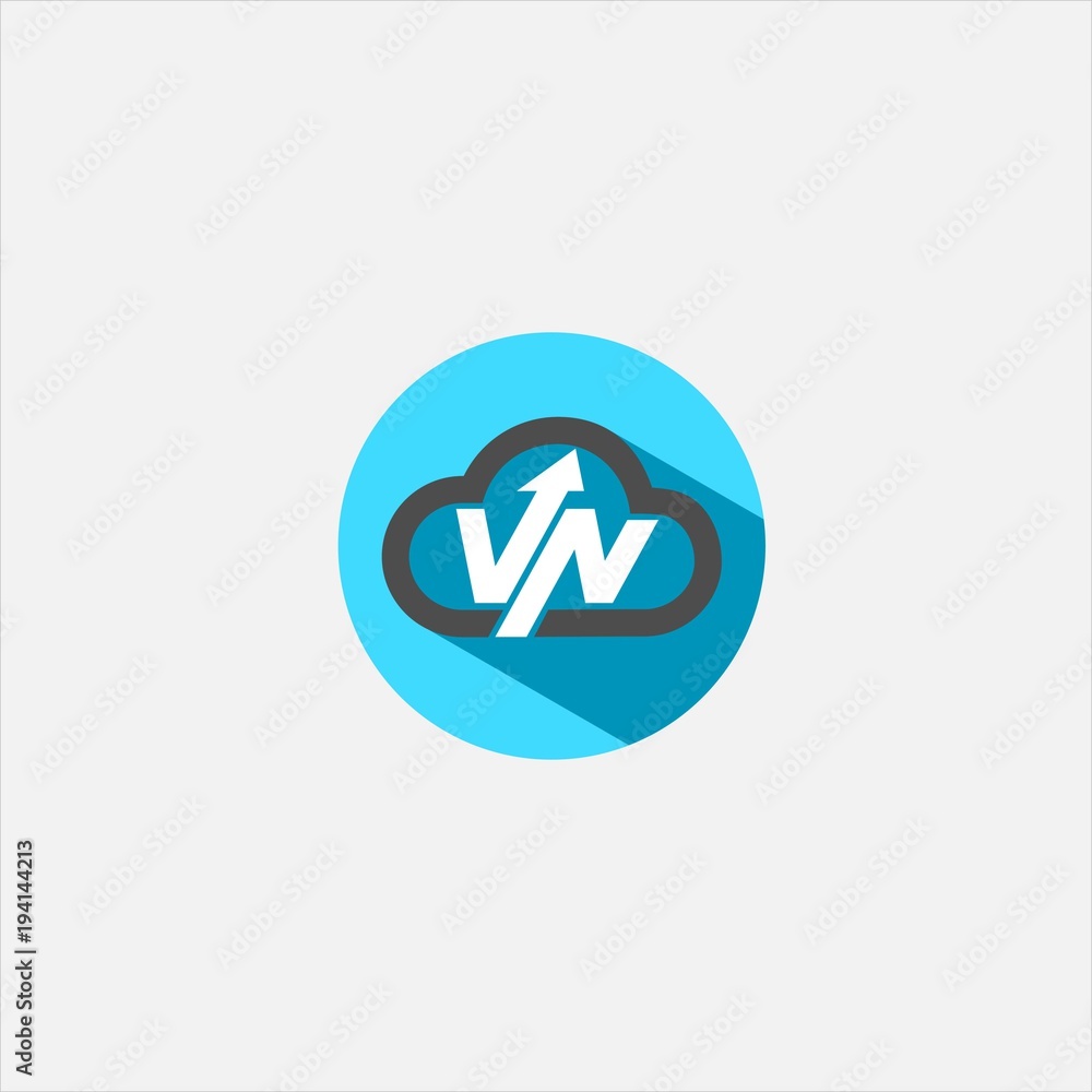 letter V and N Cloud letter V and N Cloud