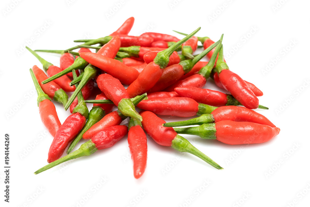 red chilli pepper isolated on white