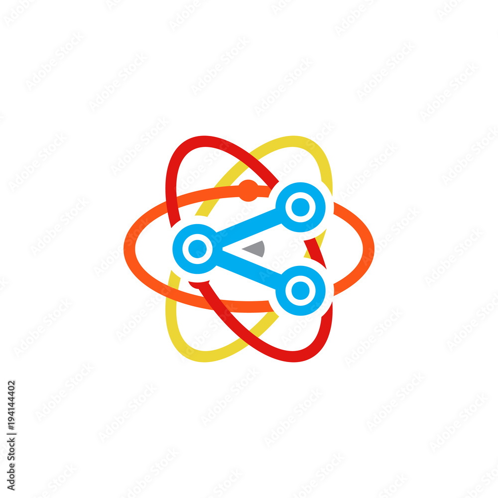 Share Science Atom Logo Icon Design Share Science Atom Logo Icon Design
