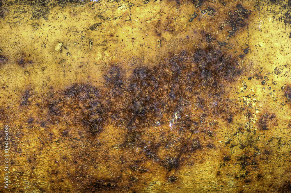 Abstract image of rusty yellow metal surface