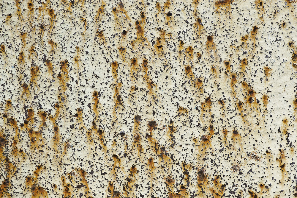 abstract image of rusty spots on old white paint abstract image of rusty spots on old white paint
