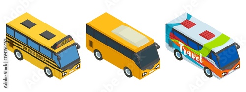 compilation of isometric buses three pieces
