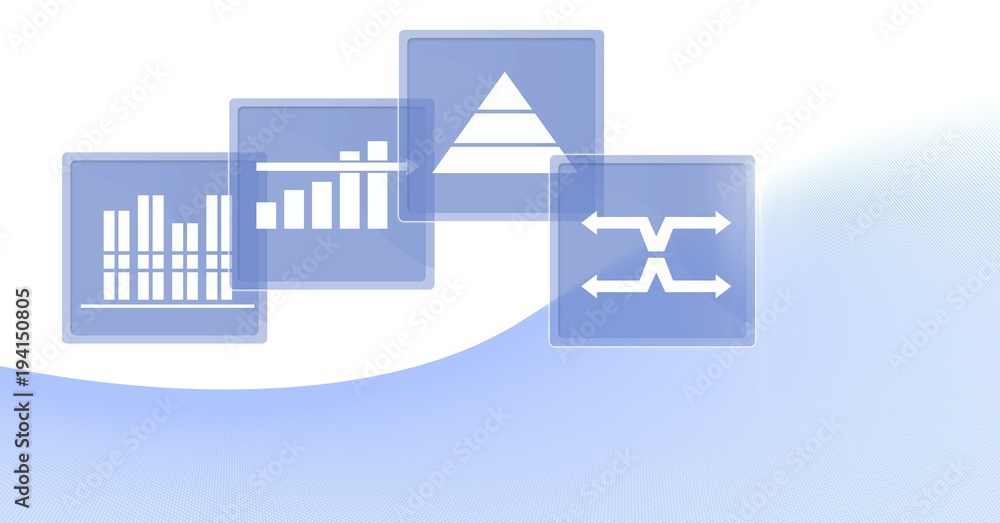 Business chart statistic icons
