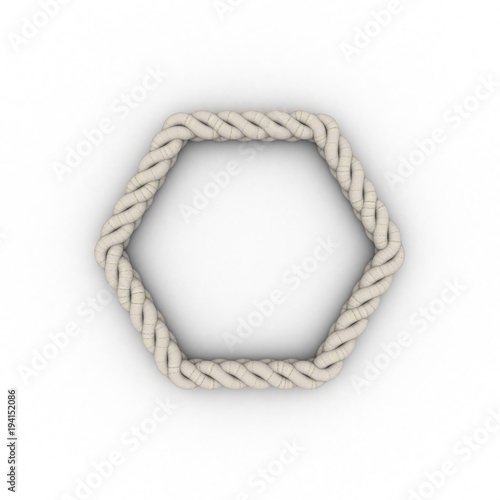 Braided frame in form of he...