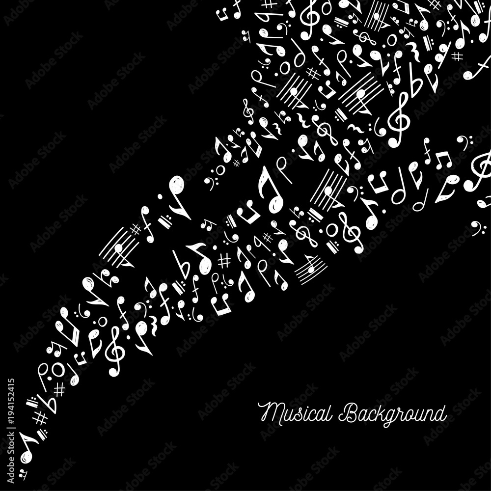 Obraz premium Music Background in Black and White