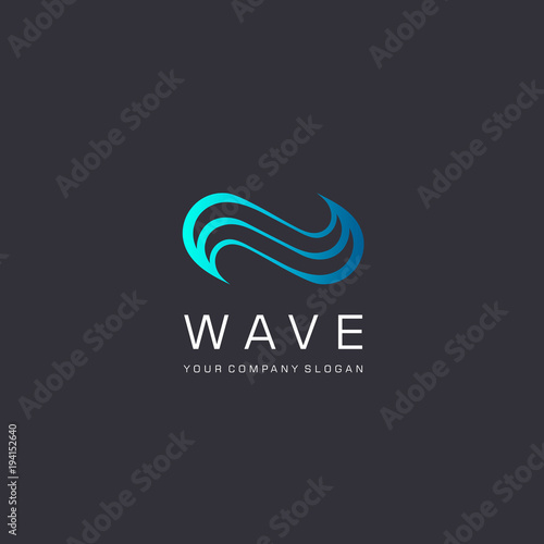 Vector design element. Water Wave sign