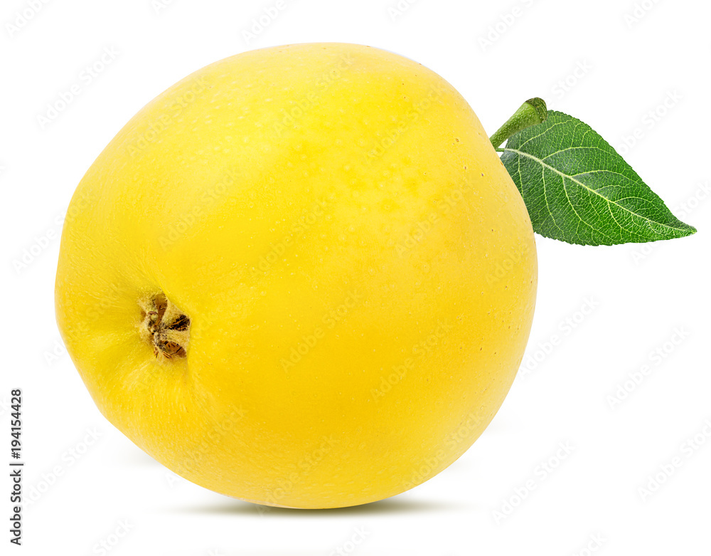 Fresh yellow apple isolated on white background with clipping path Fresh yellow apple isolated on white background with clipping path