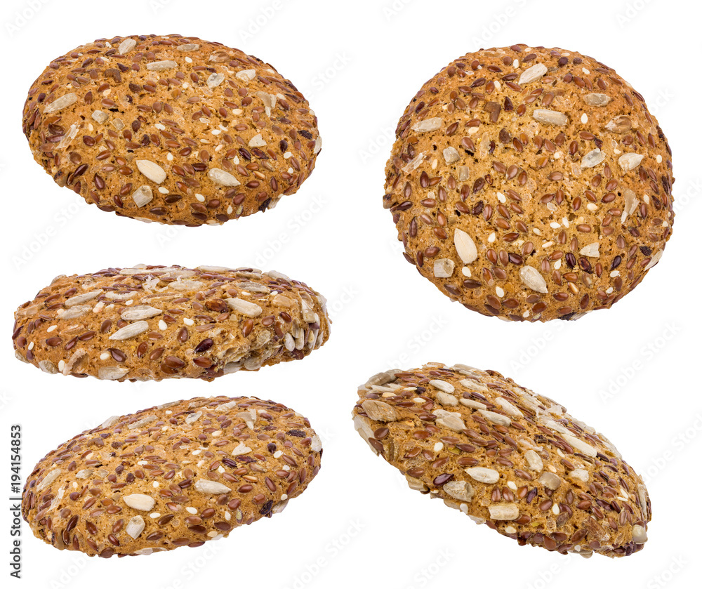 Cookies isolated on white background with clipping path