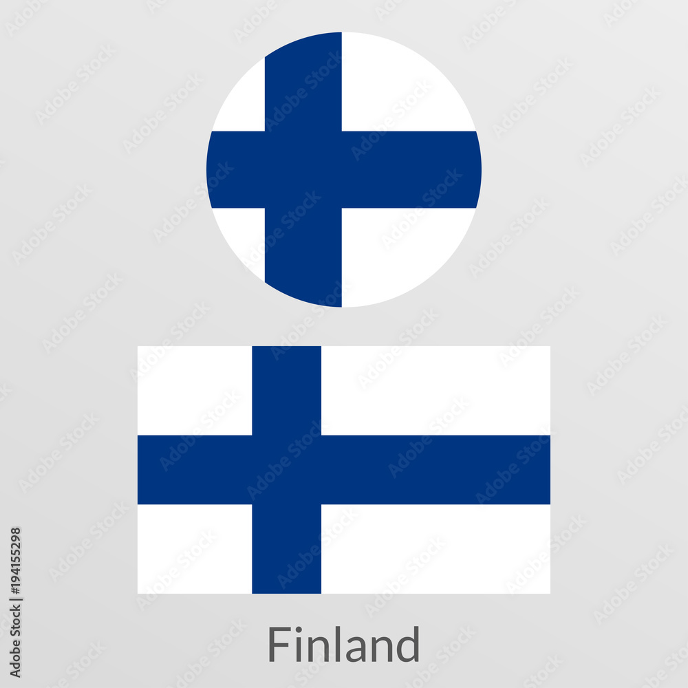 Finland flag set. Finnish national symbol. Vector illustration. Finland flag set. Finnish national symbol. Vector illustration.