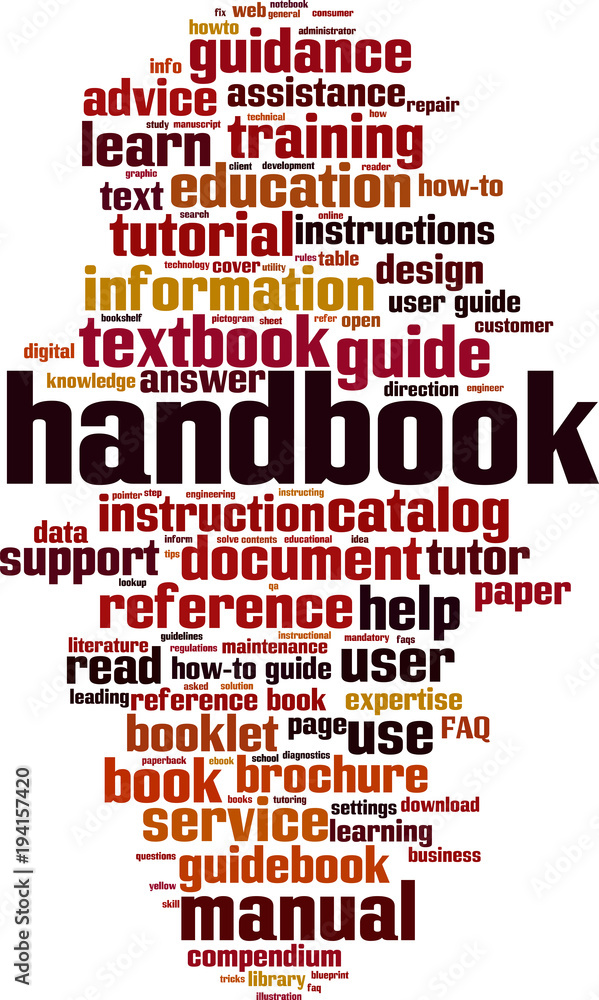 Obraz premium Handbook word cloud