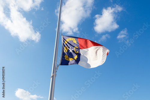 North Carolina State Flag at Half Mast