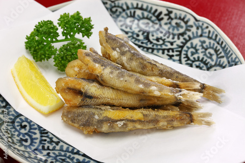 japanese fried fish dish, Mehikari No Karaage photo