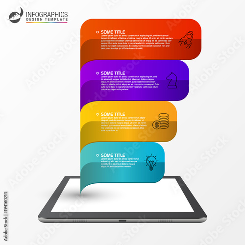 Bubble speech concept. Infographic design template. Vector