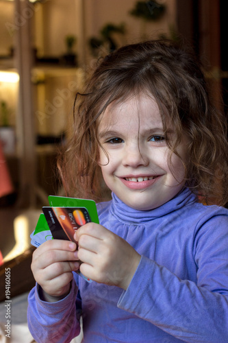 Young adorable kid girl wit...