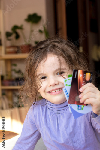Young adorable kid girl wit...