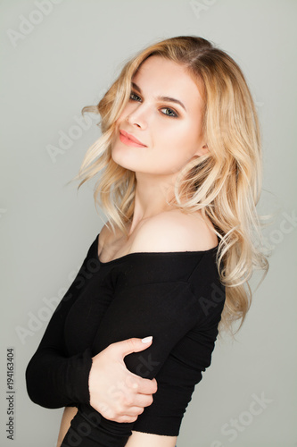 Smiling Young Blonde Woman Portrait