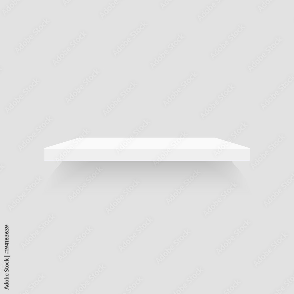 White frame on wall with soft shadow. Vector. White frame on wall with soft shadow. Vector.