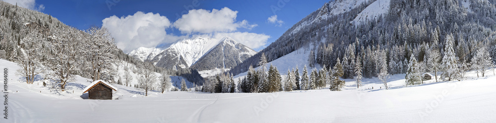 Obraz premium Herrliches Winterpanorama auf der Alm in Flachauwinkl / Salzburger Land / Pongau / Flachau