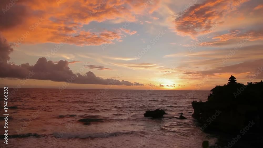 Sunset at Tanah Lot temple. Bali island Indonesia. Sunset at Tanah Lot temple. Bali island Indonesia.