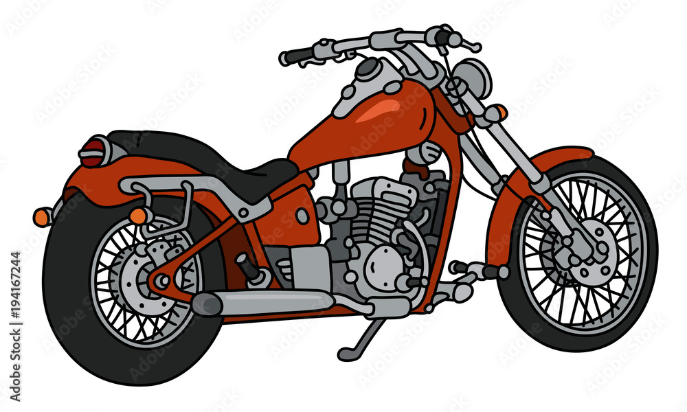 Obraz premium The red heavy chopper
