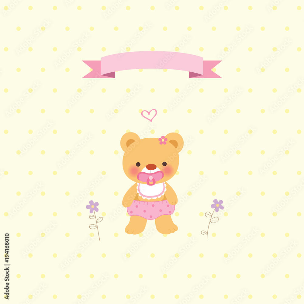 Fototapeta premium Baby bear girl