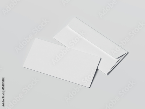 Two bright envelopes. 3d rendering