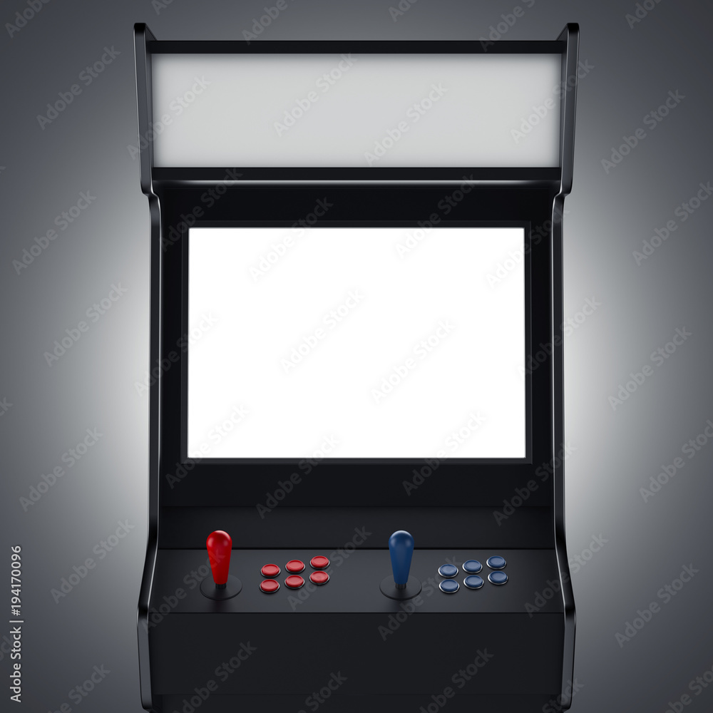 Black gaming machine. 3d rendering Black gaming machine. 3d rendering