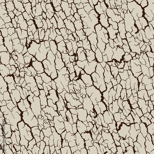 Vector seamless pattern of bark texture. Wood natural structure