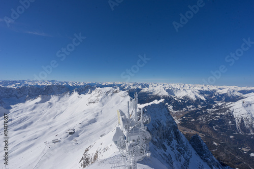 Alpenblick von der Zugspitze Österreich Bayern 