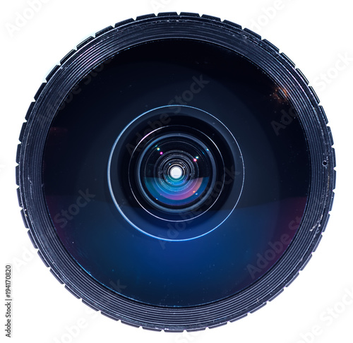 Foto isolated wide-angle photographic lens