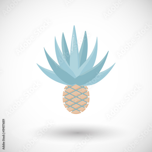 Blue agave flat vector icon