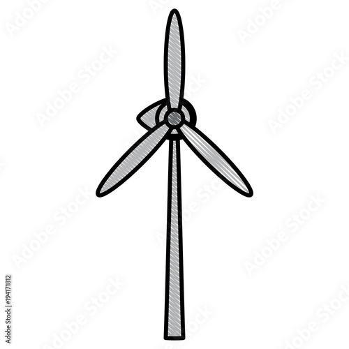 Wind turbine icon image