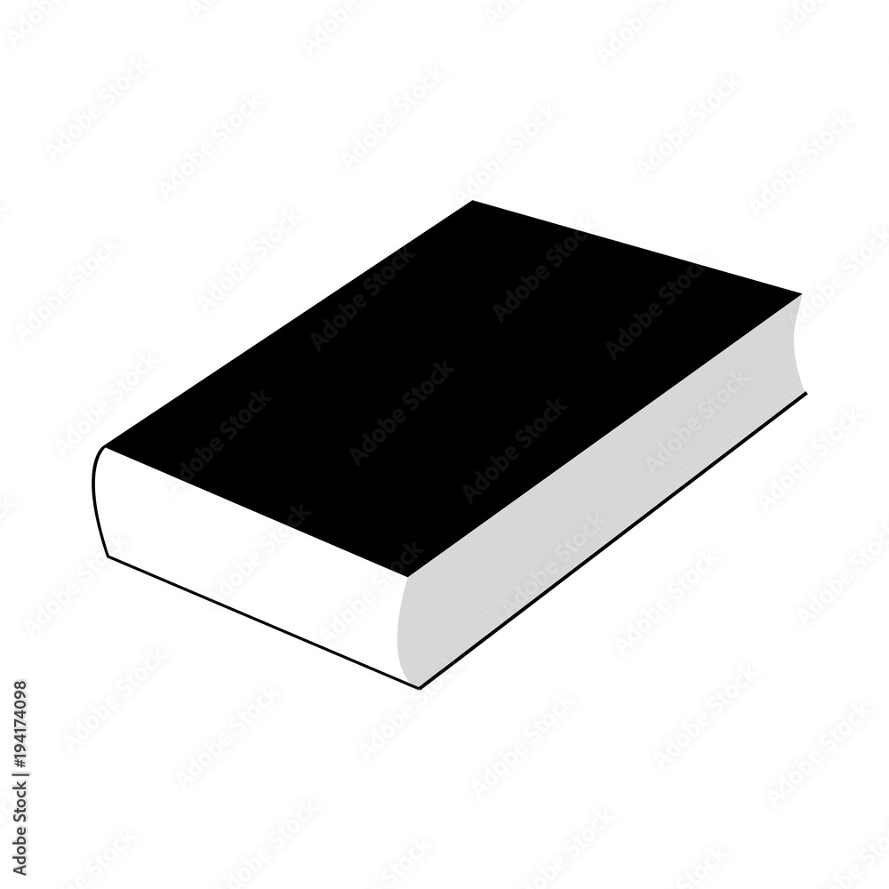 Black Book Icon on white background. Vector ilustration Black Book Icon on white background. Vector ilustration