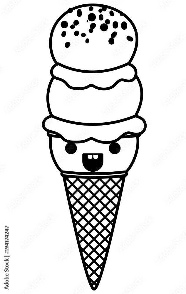 delicious ice cream kawaii character vector illustration design delicious ice cream kawaii character vector illustration design