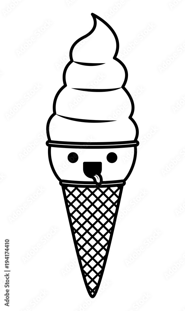 delicious ice cream kawaii character vector illustration design delicious ice cream kawaii character vector illustration design
