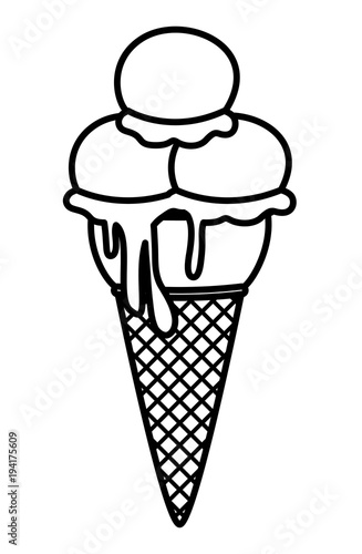 delicious and sweet ice cream vector illustration design