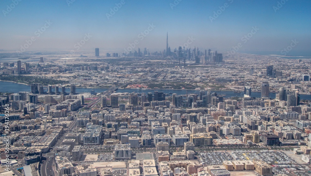 Dubai. View from above. Panorama of the city.