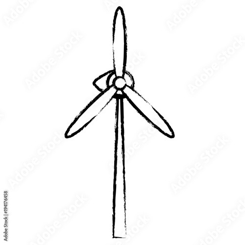 Wind turbine icon image