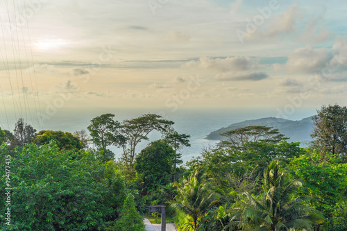 Dawn in the coastal park, Phuket Island