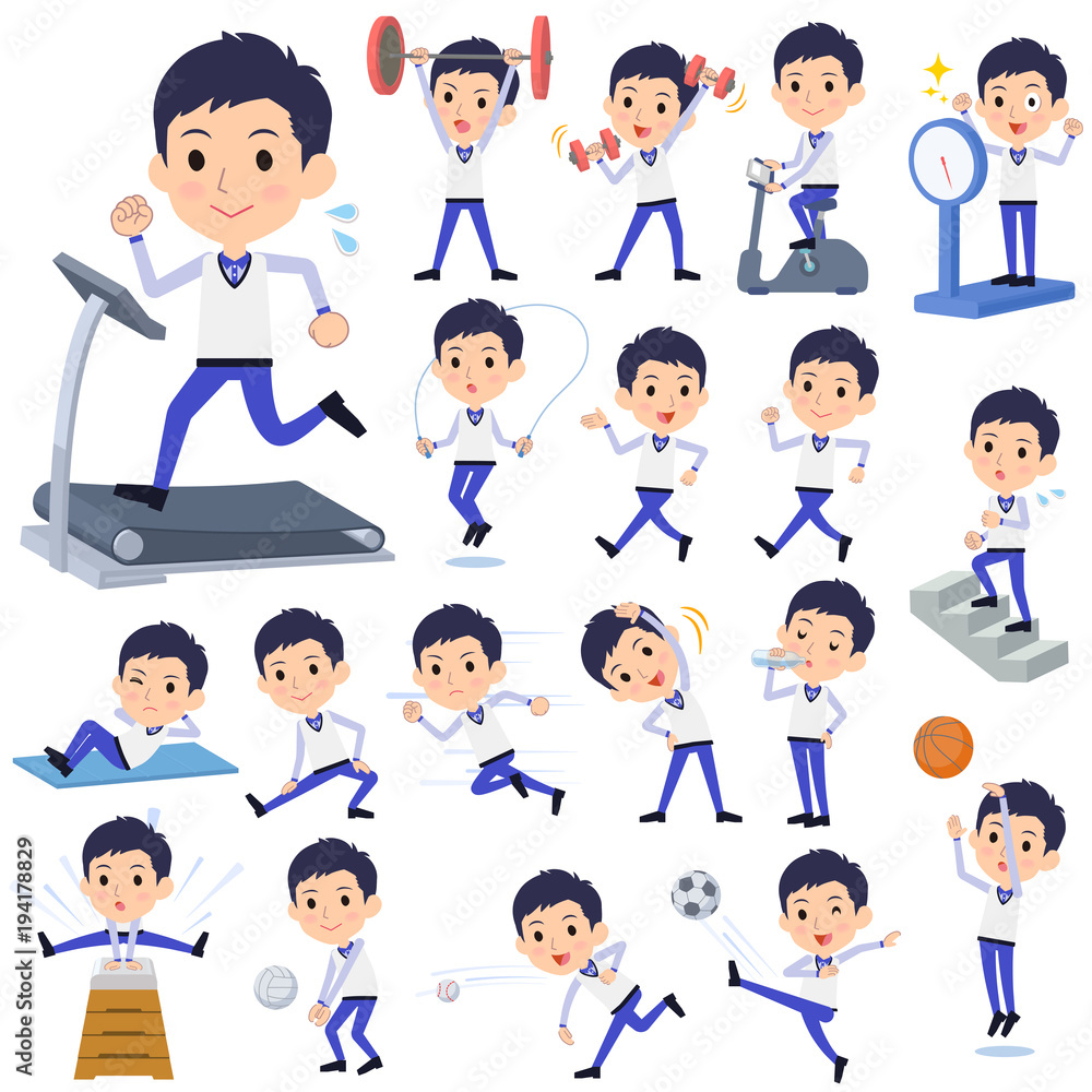 Store staff Blue uniform men_Sports & exercise Store staff Blue uniform men_Sports & exercise