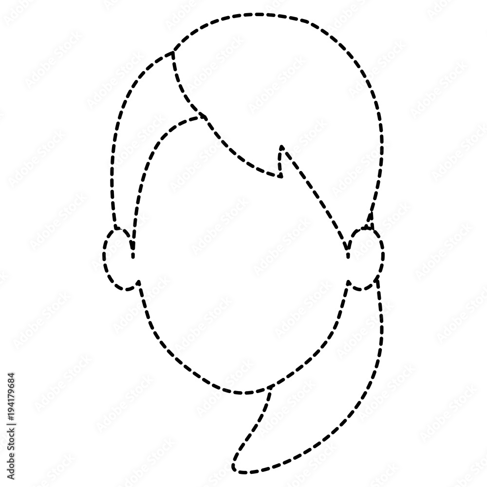 Fototapeta premium beautiful woman head avatar character vector illustration design