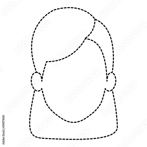 beautiful woman head avatar character vector illustration design