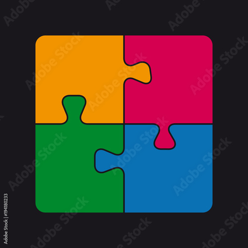 Leeres Puzzle Design - Bunte Vektor Illustration