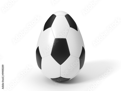 Canvas Print soccer ball as easter egg