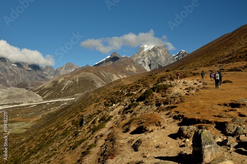 View of Mt. Lobuche, Chola glacier, Dusa, Dingboche, Pheriche, Solukhumbu District, Sagarmatha Zone, Himalayas, Nepal, Asia