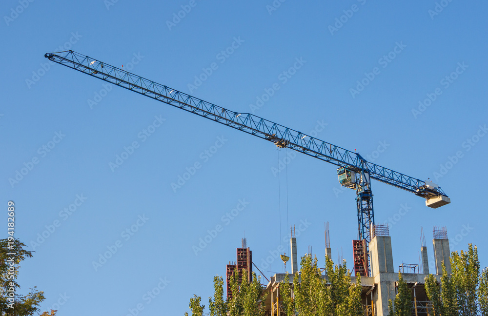 Naklejka premium High-rise building construction site