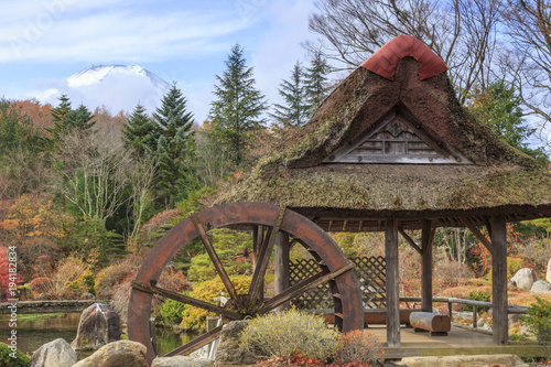 Garden in Oshino Hakkai ancient village  photo