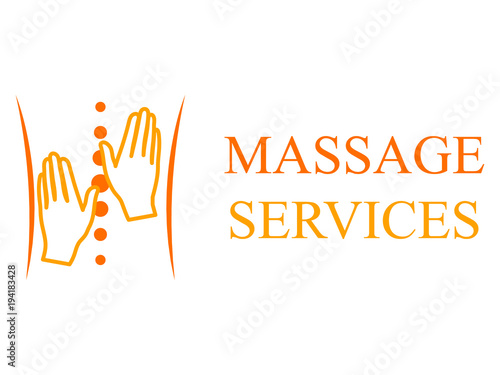 Logotype for massage salon and health treatments.
